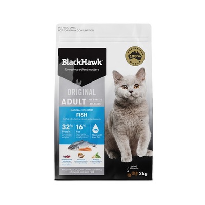 Black Hawk Fish & Salmon Dry Cat Food 3kg