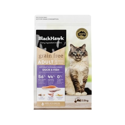 Black Hawk Cat 2.5kg Grain Free Duck & Fish Dry Food