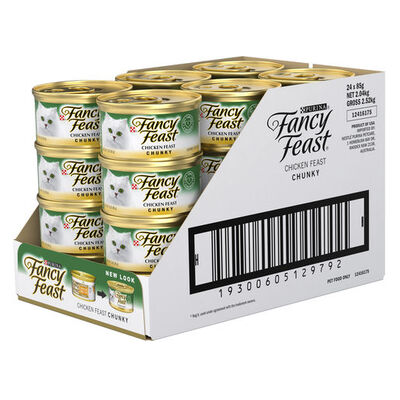 FANCY FEAST CLASSIC CHUNKY CHICKEN FEAST Cat Food 24 (85g) Cans