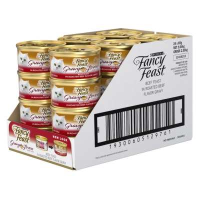 FANCY FEAST CLASSIC GRAVY LOVERS BEEF Cat Food 24 (85g) Cans
