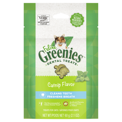 Greenies Feline Cat Dental Treats Catnip Flavour / 10 x 60g Bulk Box