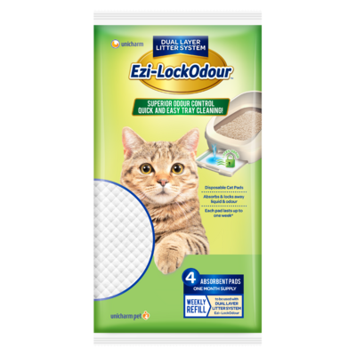 Ezi-LockOdour Cat Litter System Absorbent Cat Pads 4pk