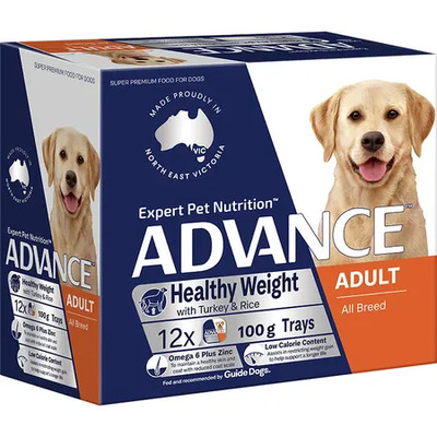 Advance Dog Adult Healthy Weight Turkey & Rice 12 X 100g