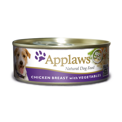 Applaws Dog 16 x 156g Chicken Breast with Vegetables Wet Food Tins