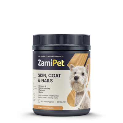 ZAMIPET SKIN, COAT & NAILS FOR DOGS 300G 60 CHEWS