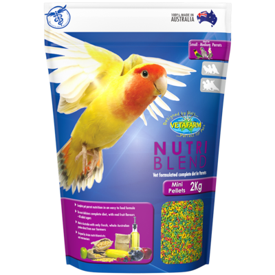 Vetafarm Nutriblend Parrot Pellets Mini 2kg
