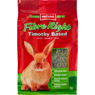 Peters Fibre Right Adult Rabbit Food 1kg