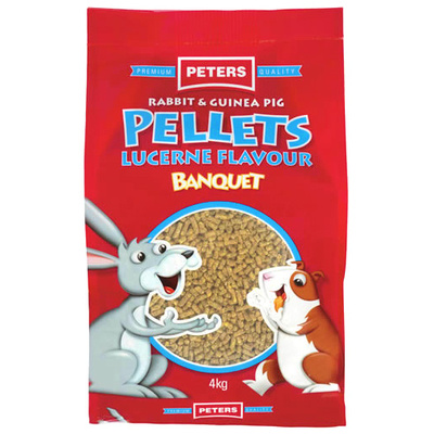 Peters 4kg Pellets with Lucerne for Rabbits & Guinea Pigs