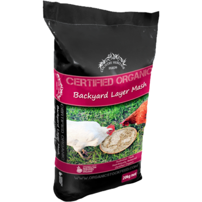 Country Heritage 20kg Organic Backyard Layer Mash for Chickens