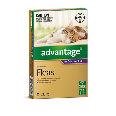 ADVANTAGE 4 PACK FLEA TREATMENT FOR CATS OVER 4KG