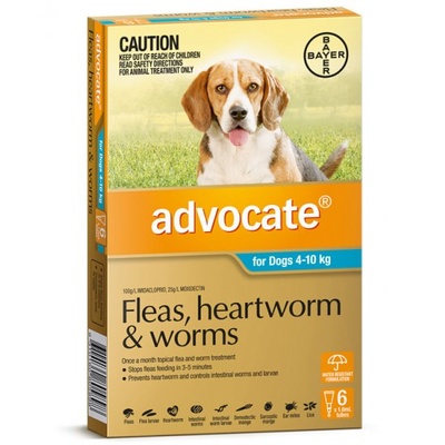 Advocate for Dogs Medium 4-10kg 6 Pack (Teal)