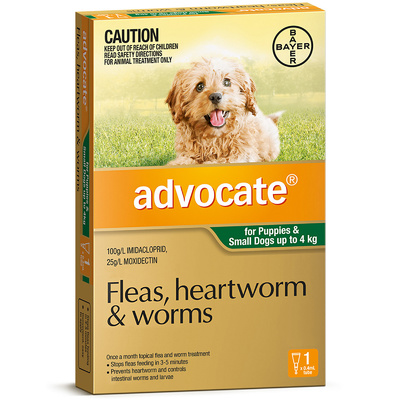 Advocate for Puppies and Small Dogs 0-4kg - Green 1 Pack