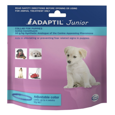 Adaptil Junior Calming Pheromone Dog Collar for Puppies (necks up to 37.5 cm) 