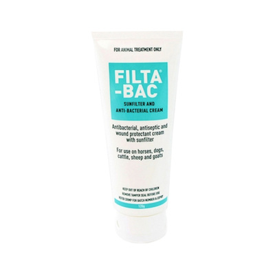 Filta-Bac Sunscreen, Sunfilter, Anti-bacterial Cream 120g for Dogs & Horses