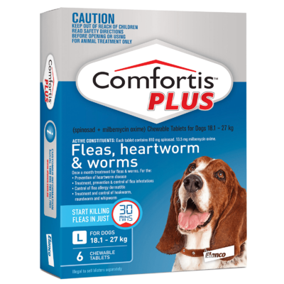 Comfortis Plus Dog Blue 18.1 - 27kg / 6 Tabs / 810mg