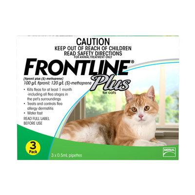 Frontline Plus for Cats Green 3pk