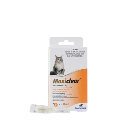 Moxiclear Cats over 4kg 3 Pack (Flea, Heartworm, Worm)
