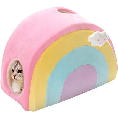 ALL FUR YOU RAINBOW DREAMS SMALL CAT HOUSE CAVE