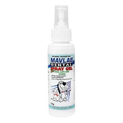 Mavlab Dental Spray Gel for Dogs, Cats & Horses 125ml